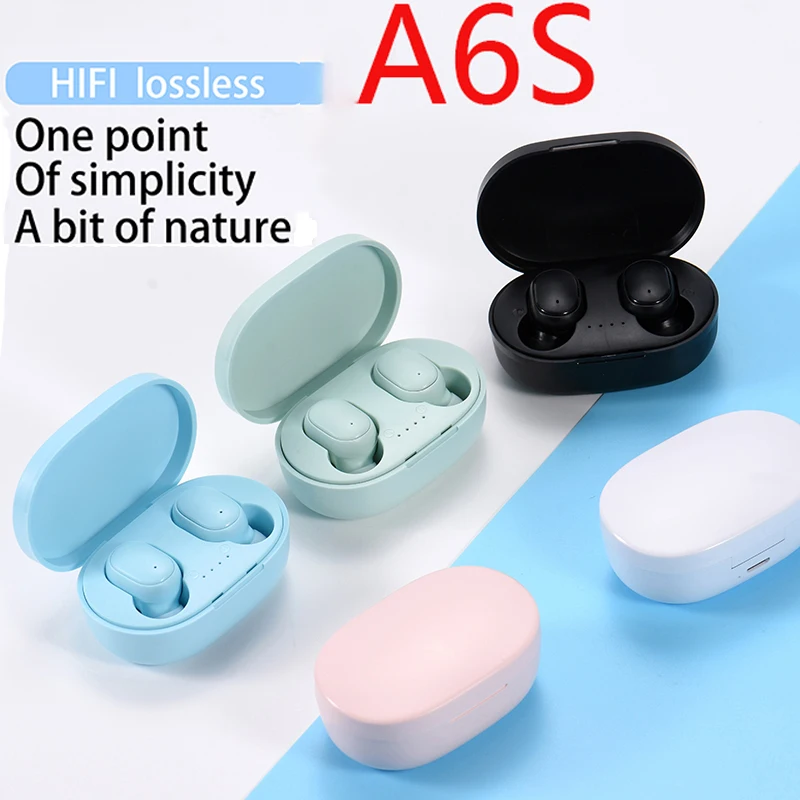 

2023 New A6S TWS Wireless headphone Bluetooth Earbuds Fone Stereo Noise cancelling Music headsets Sports earplugs PK E6S I7S Y50