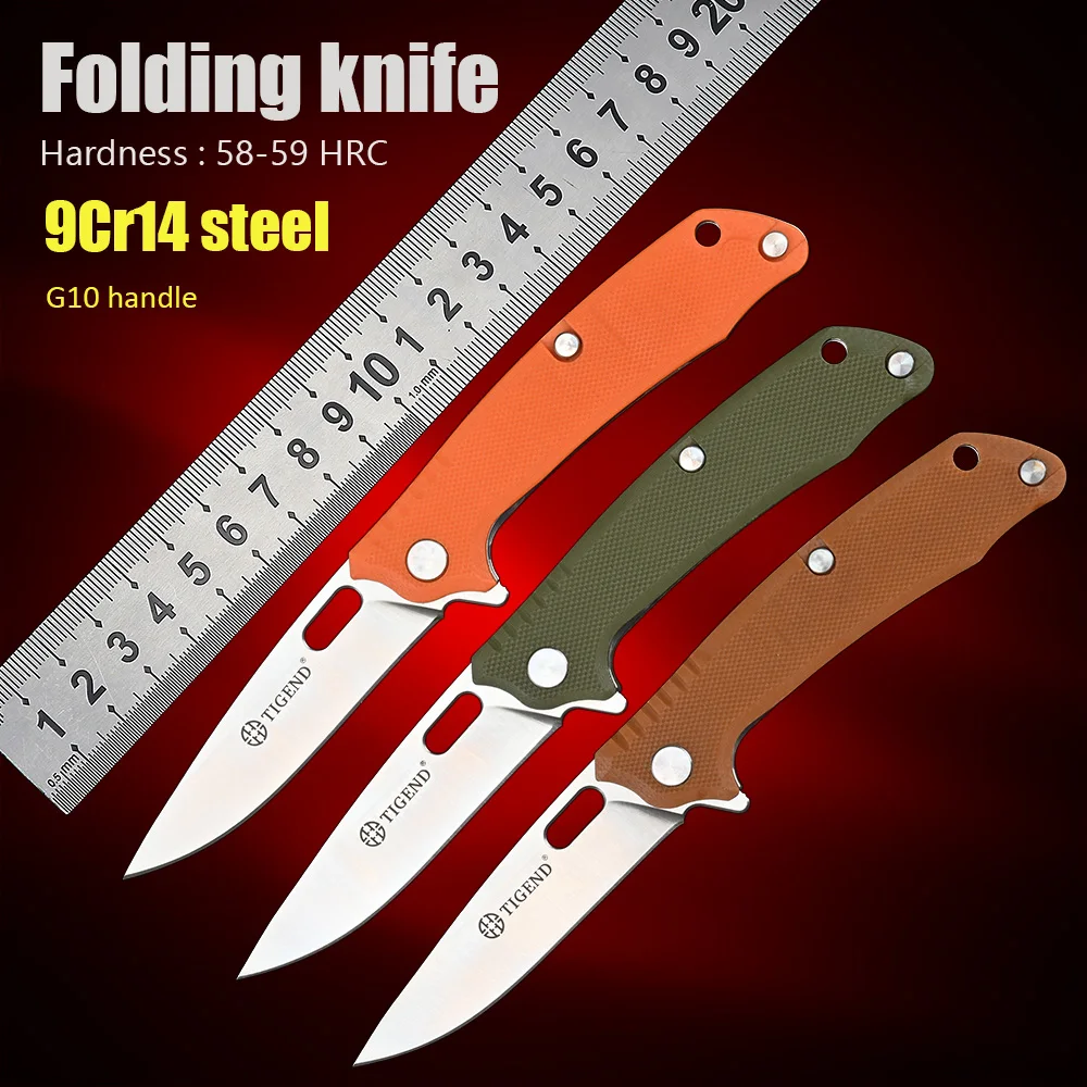 

9Cr14 Steel Hiking Self Defense Pocket Knife Utility Survival Tactical Folding Knife Outdoor Camping EDC Hand Tool