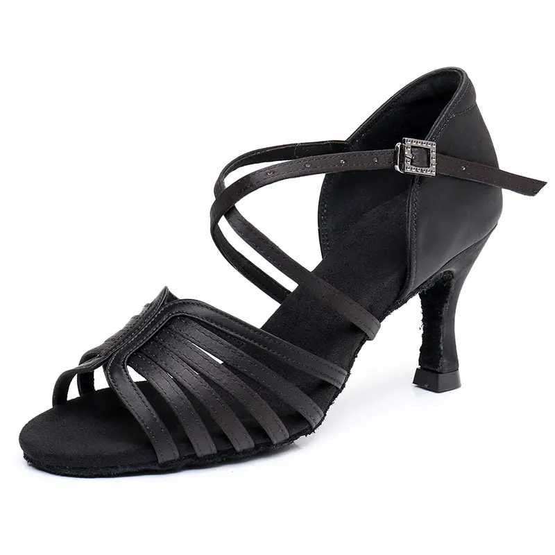 Women Latin Dance Shoes Ballroom Tango Salsa Dancing Shoes fro Ladies High Heeled Adjustable Soft Bottom Dance Shoes Wholesale