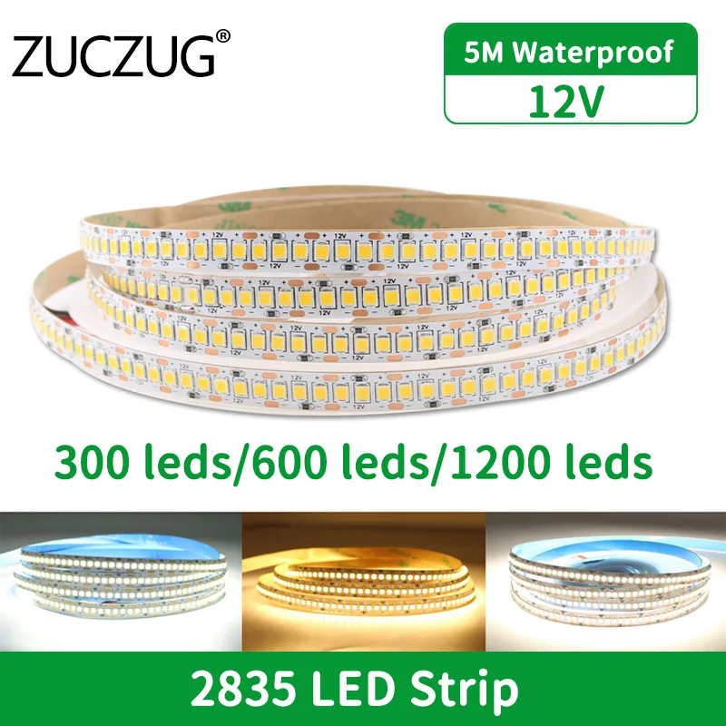 

2835 5 м DC 12 В светодиодные ленты неоновая светодиодная лента декор комнаты светодиодная настенная комната 300/600/1200 светодиодов 12 В светодиодны...