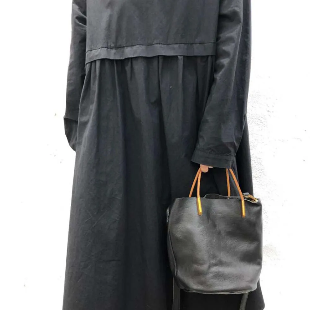 

Simple Design Cowhide Messenger Bag Women Genuine Leather Handbag with Long Strap Female Women Bucket Shoulder Bags Handbag