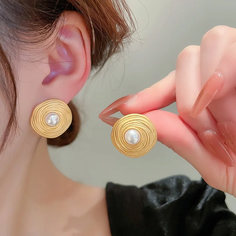 Drejew золотые круглые серьги женские высококачественные легкие роскошные модные