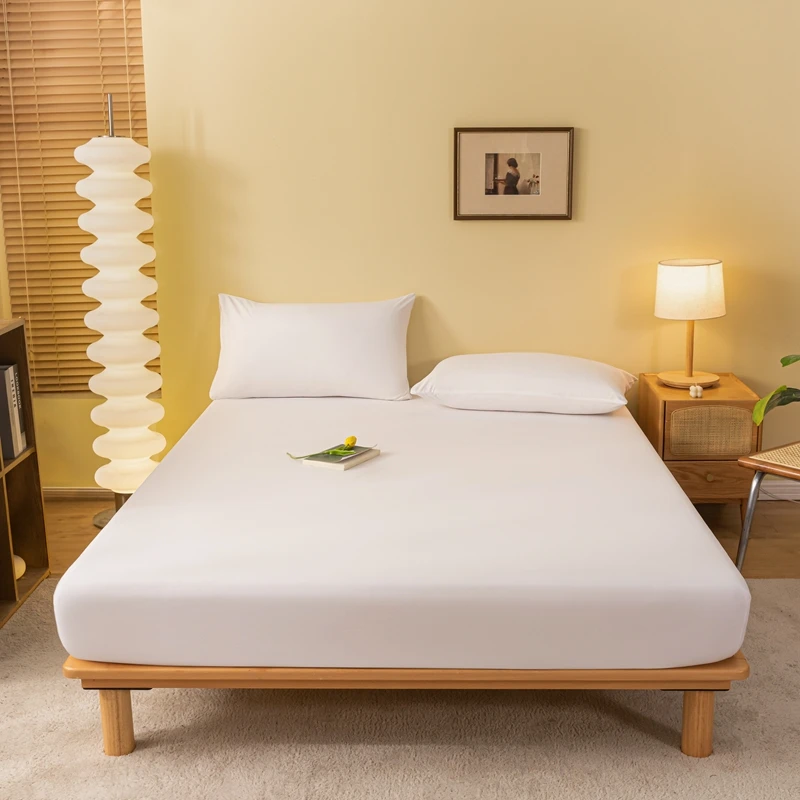 Простыня с резинкой Flowers And Cakes, полиэстер/хлопок, однотонная