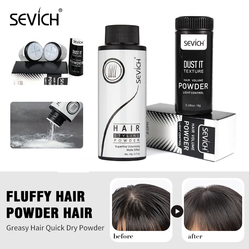 Sevich Fluffy Hair Powder 8g/20g Increase Hair Volume Mattifying Hair Powder Fluffy Thin Hair Powder Dust Hairspray Hair Care