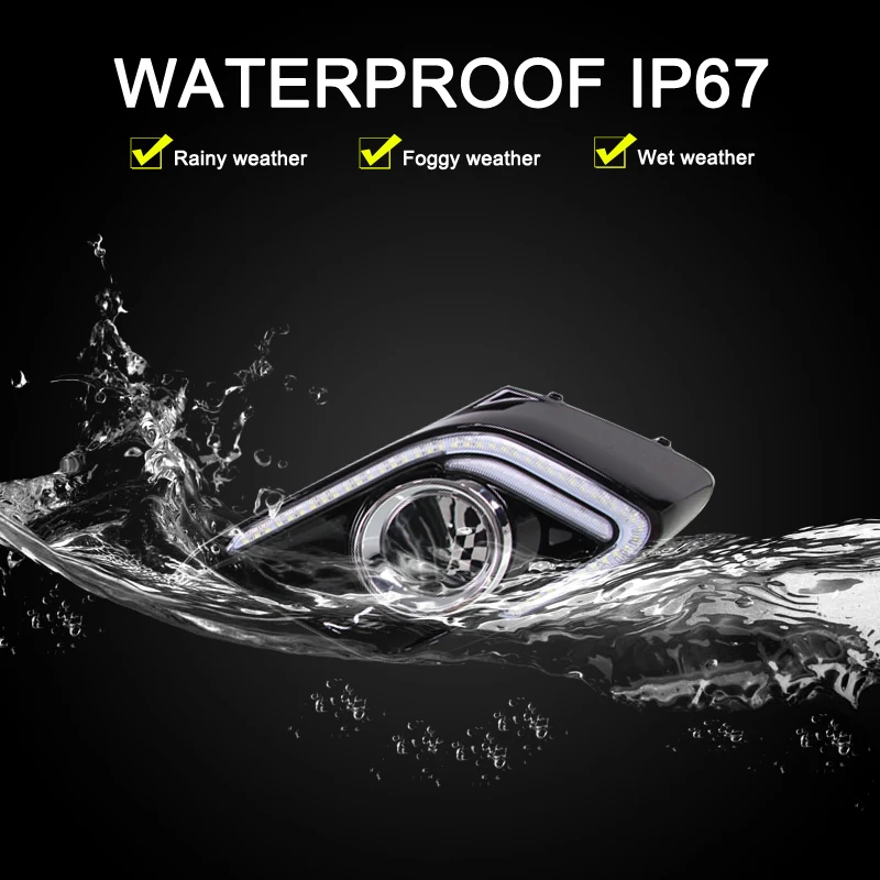 Чехол для переднего бампера противотуманной фары светодиодный DRL дневные