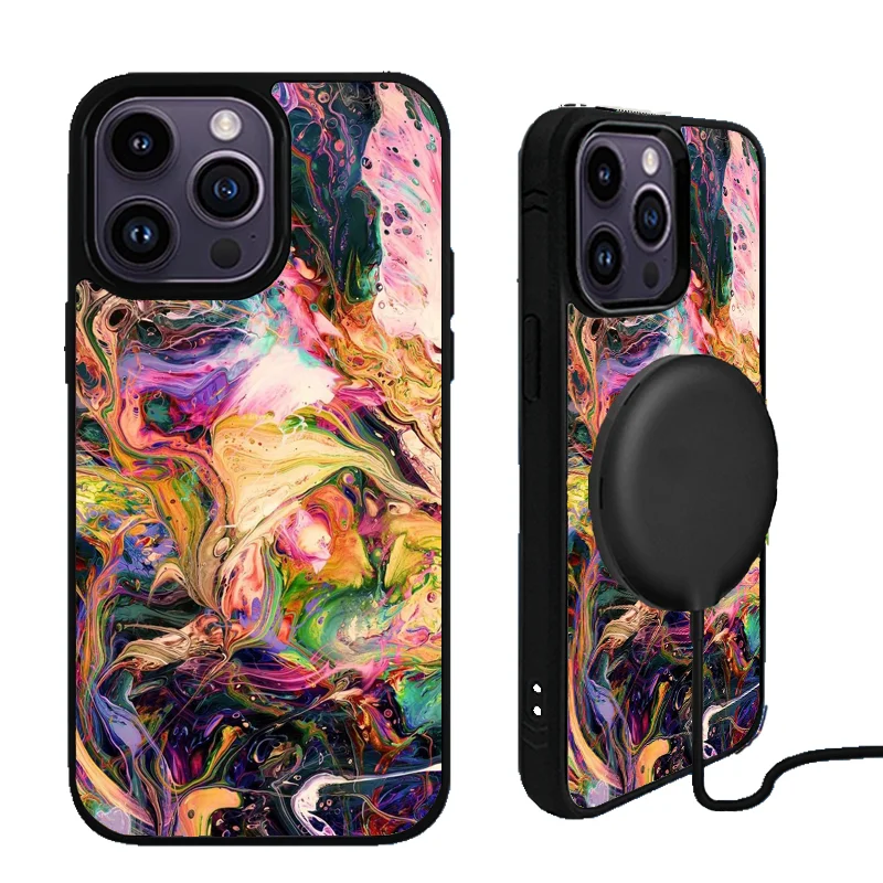 Защитный чехол для мобильного телефона Magsafe с граффити масляной живописью