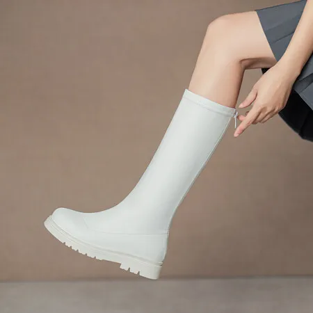 

Oversize Large size Big size Autumn and winter boots Round toe Thick Heel winter boots for women