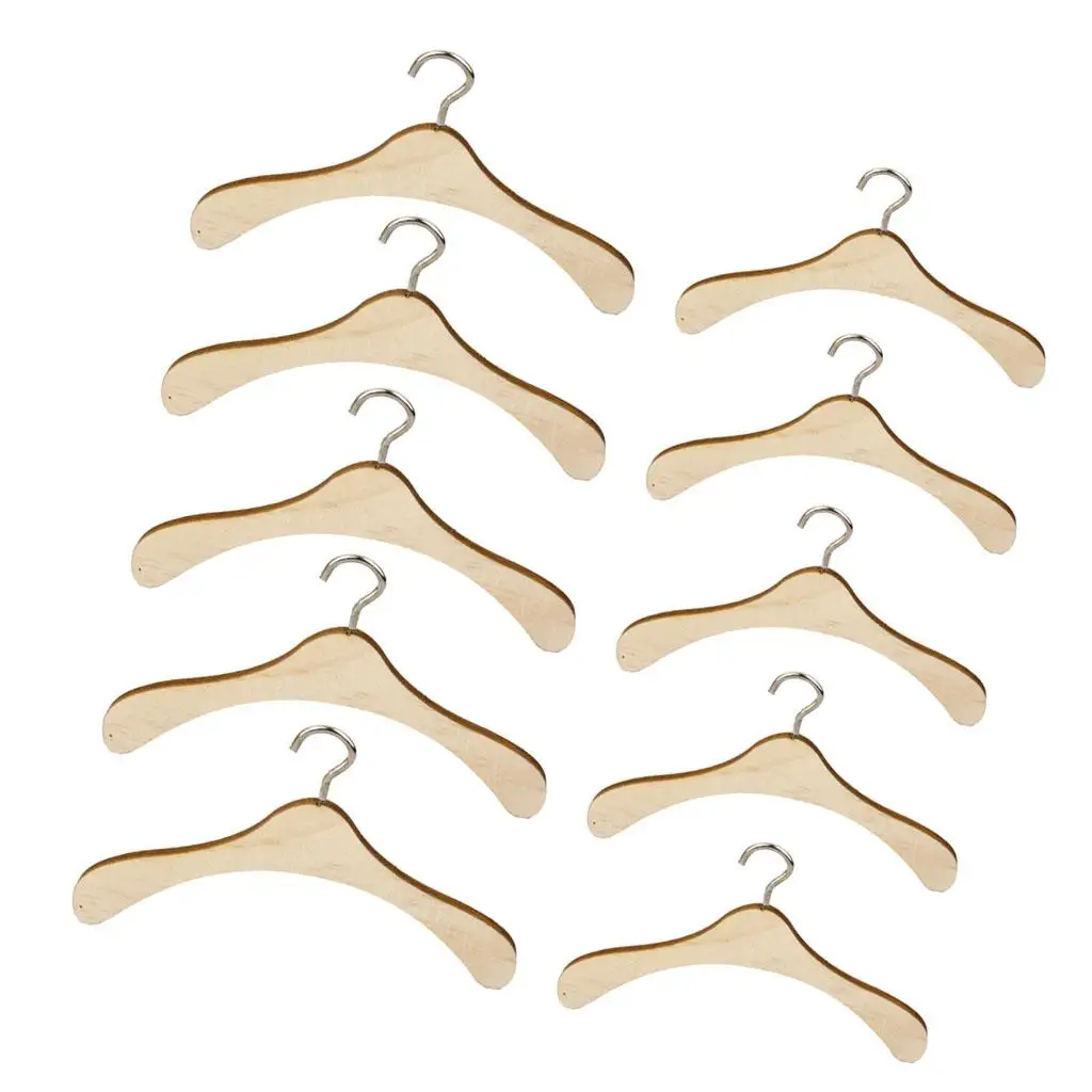 

10 шт., деревянные вешалки для кукол, 1/3 и 1/4