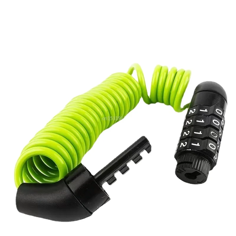 

Комбинированный стальной портативный замок для шлема, велосипедный замок с кабелем, 4 значения для велосипеда, велосипедного кода, велосипе...