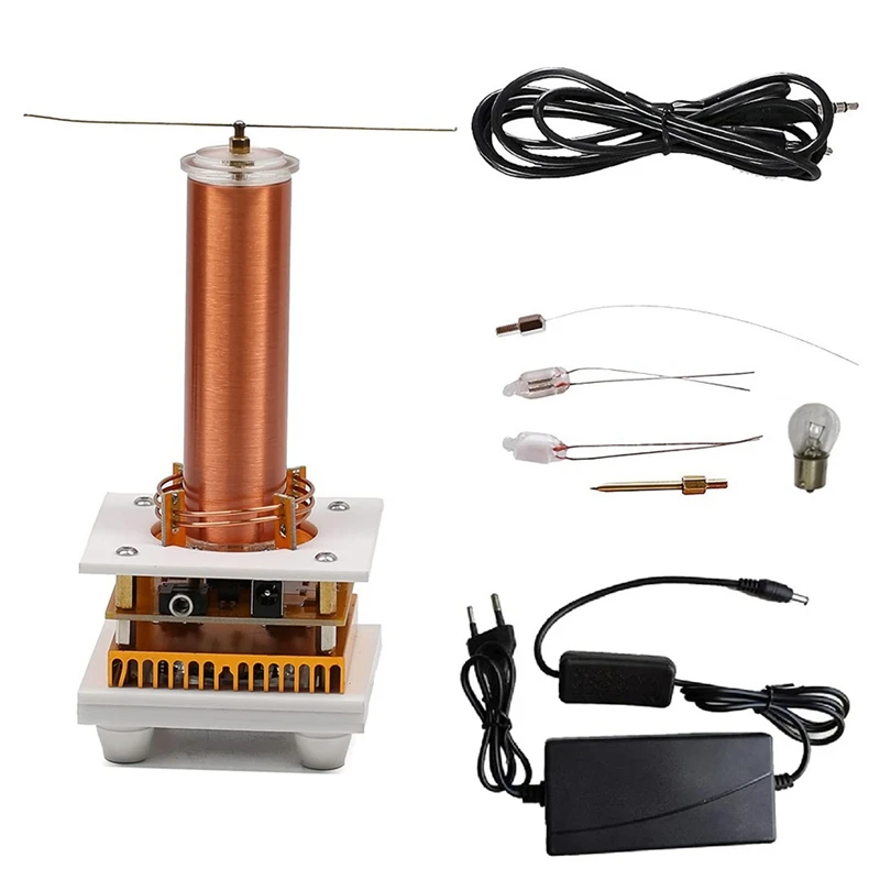 

1 Set Music Tesla Coil Arc Plasma Loudspeaker Wireless Transmission Experiment Desktop Toy Model , EU Plug , Style C