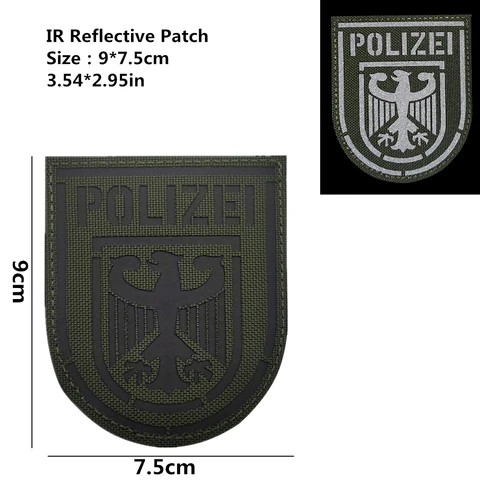 Немецкая Тактическая Военная нашивка для морального духа вышитые ПВХ ИК 3 м отражающие нашивки GSG9 специальные тактические наклейки для улицы