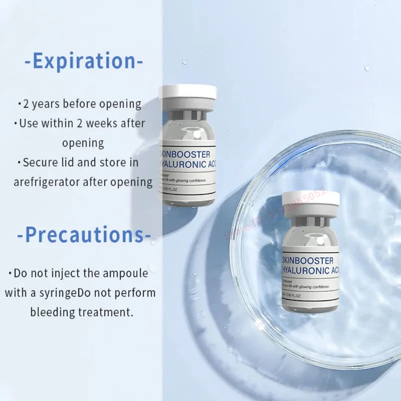 Набор из 5 флаконов Hyaluronic Acid SkinBooster с PDRN, ниацинамидом и глутатионом для увлажнения и ухода за кожей, подходит для салонов красоты (art.: 3920dbb30f4e7) - 3920dbb30f4e7
