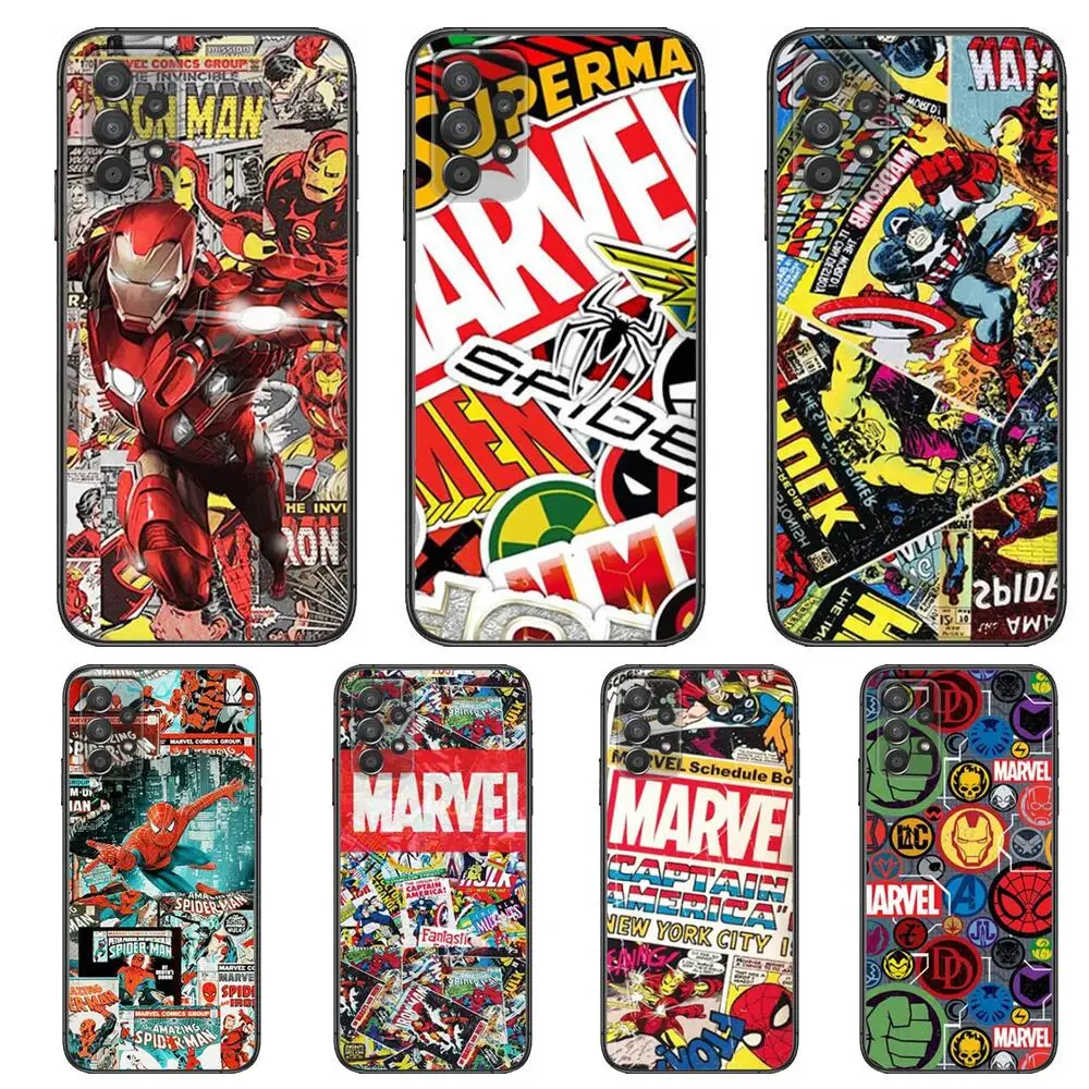

Marvel Comics Logo Phone Case Hull For Samsung Galaxy A70 A50 A51 A71 A52 A40 A30 A31 A90 A20E 5G a20s Black Shell Art Cell Cove