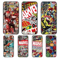 marvel comics logo phone case hull for samsung galaxy a70 a50 a51 a71 a52 a40 a30 a31 a90 a20e 5g a20s black shell art cell cove