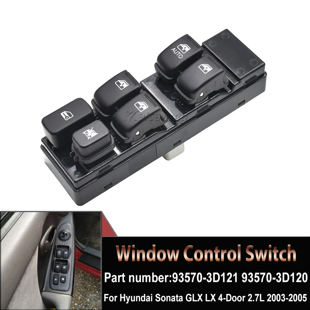 

93570-3D121 New Power Window Control Switch Window Lifter Switch Button Front Left For Hyundai Sonata 2003 2004 935703D121