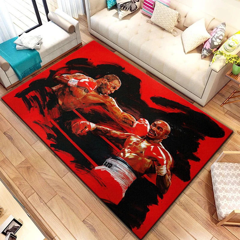 

Boxing champion Mike Tyson HD printed rugs for living room Bedroom floor mat Kitchen Non slip Matte Mat Children's Bedroom Mat
