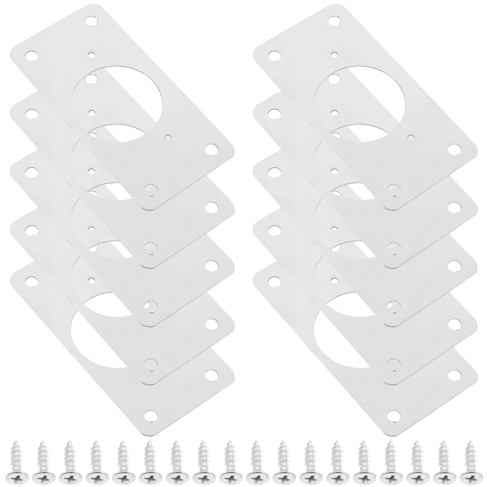 

10pcs Hinge Repair Plate Stainless Steel Door Reinforcement Plate Repair Bracket