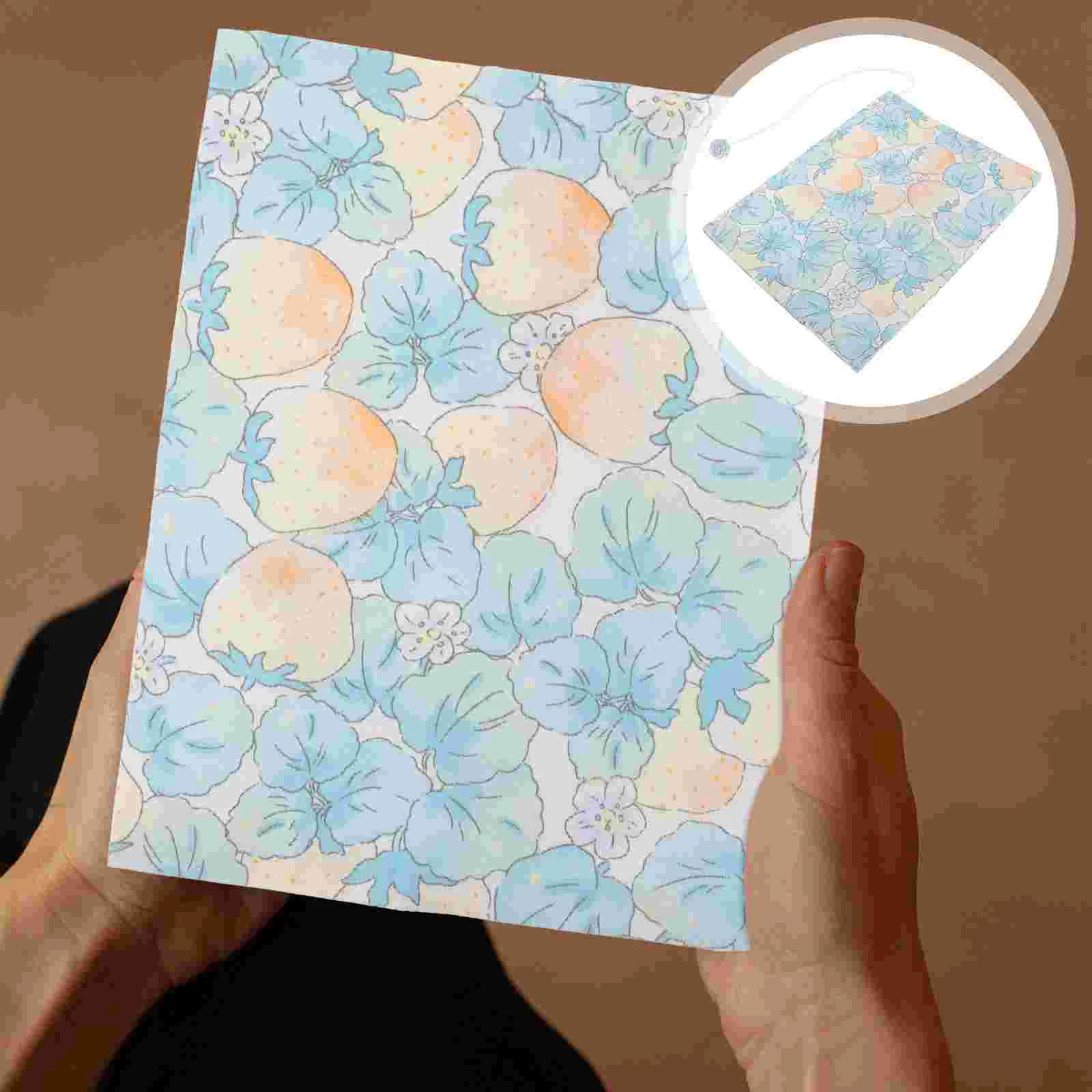 

Coat Decorative Book Protector Wear-resistant Flower Sleeve Cloth Fabric Protection Student Strawberry