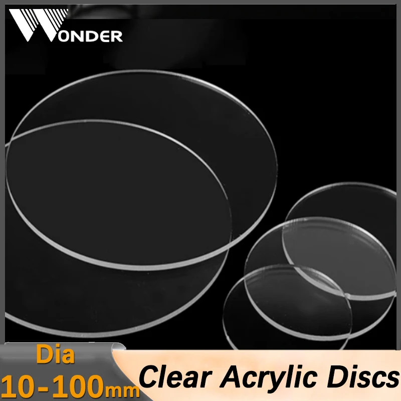 Прозрачные Акриловые круглые диски 1-10 шт. искусственная многоразовая пластина