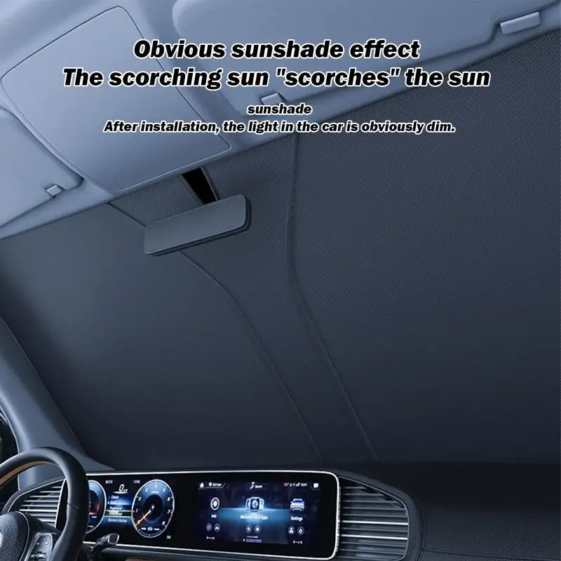 Солнцезащитный козырек на лобовое стекло автомобиля складной от солнца с