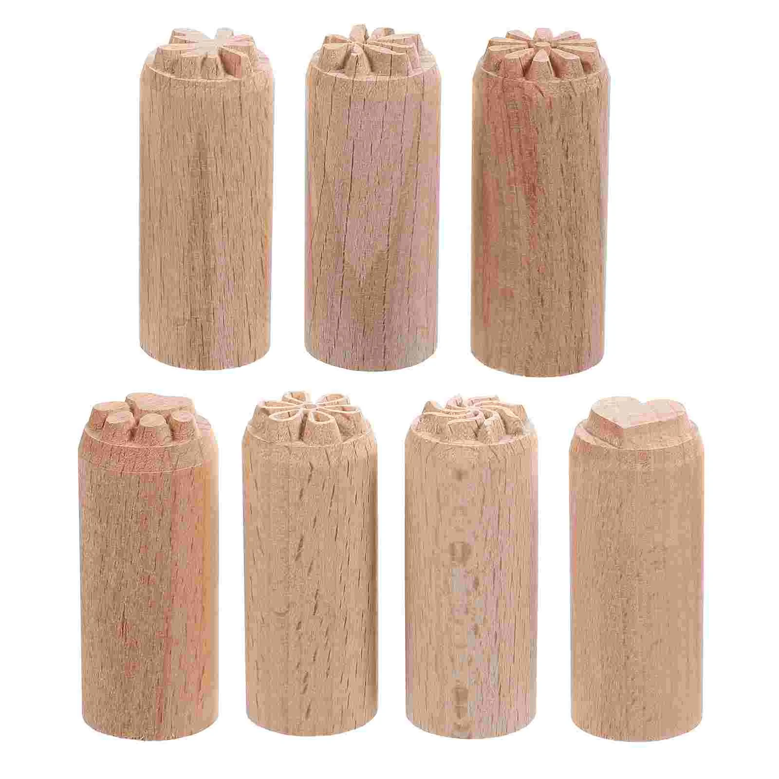 

2cm Wooden Stamp Pottery Tools Stamps Hand Carved Craft Accessories DIY Clay Printing Blocks