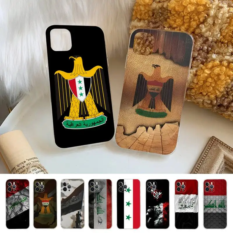 

Iraqi Iraq Flag Phone Case Silicone Soft for iphone 14 13 12 11 Pro Mini XS MAX 8 7 6 Plus X XS XR Cover