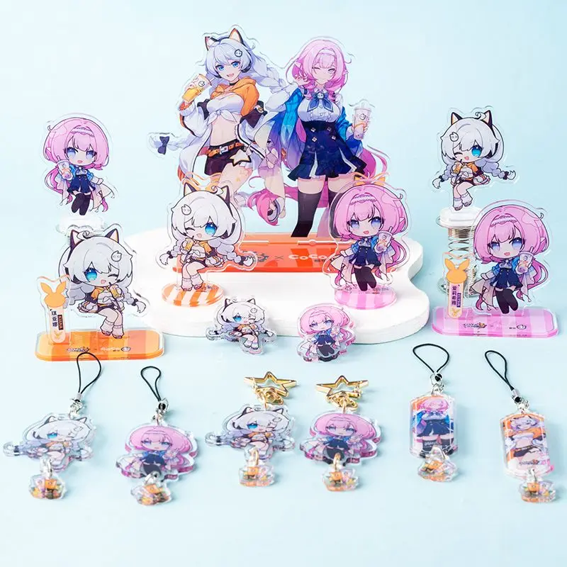Honkai Impact 3 Valkyrie Kiana Elysia 7 шт. акриловый брелок для сумки фотопластина декор стола