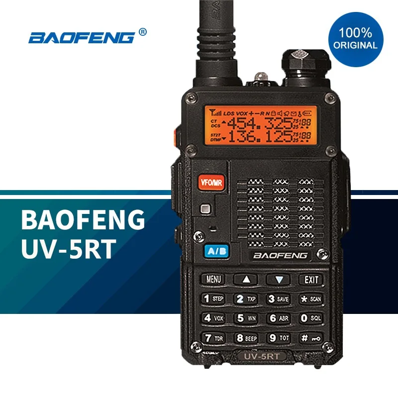 BaoFeng BF-F8HP (UV-5RT) 5-Watt Dual Band Two-Way Radio (136-174MHz VHF & 400-520MHz UHF) Includes Full Kit with Battery