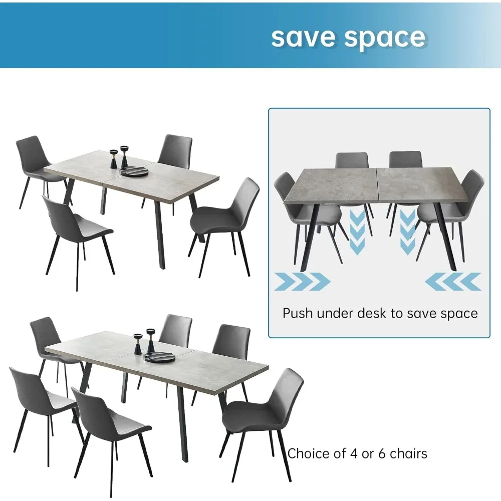 Набор обеденных столов из 5 предметов современный кухонный стол 46 дюймов с 4