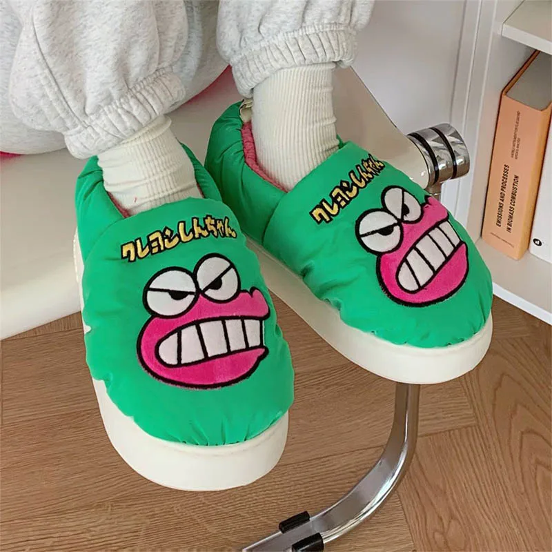 

Kawaii Crayon Shin-Chan Anime Couple Winter Household Use Bedroom Cotton Shoes Slippers Comfortable Keep Warm Daily Necessities