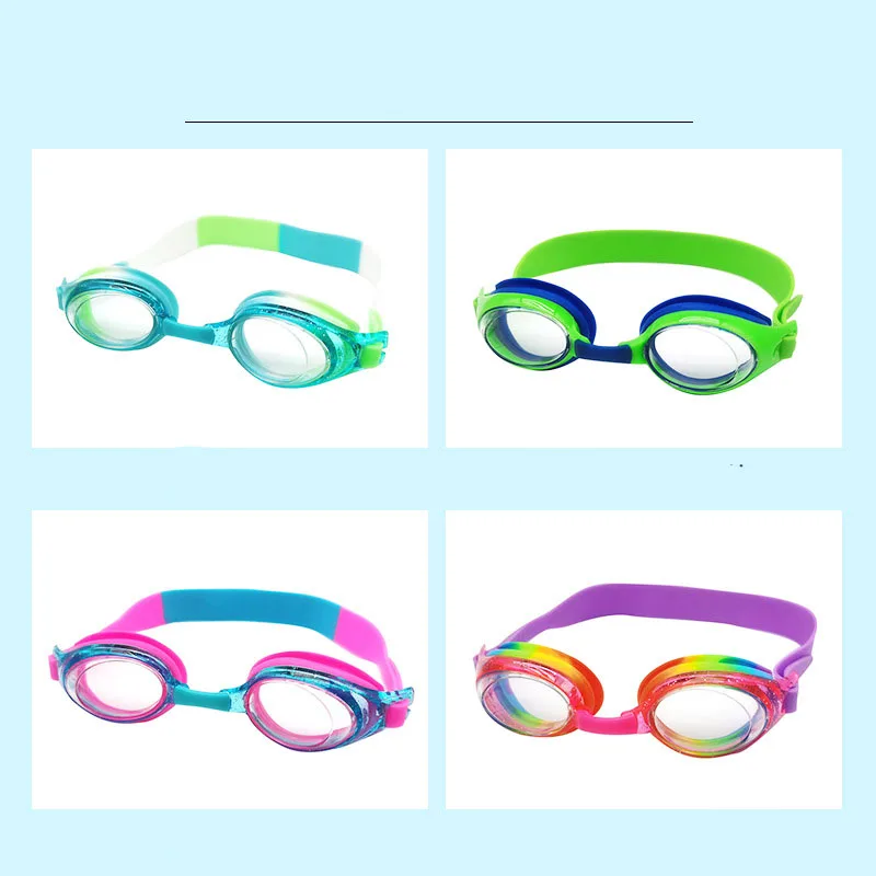 "Children's Colored Connected Swimming Glasses Teenagers high ...