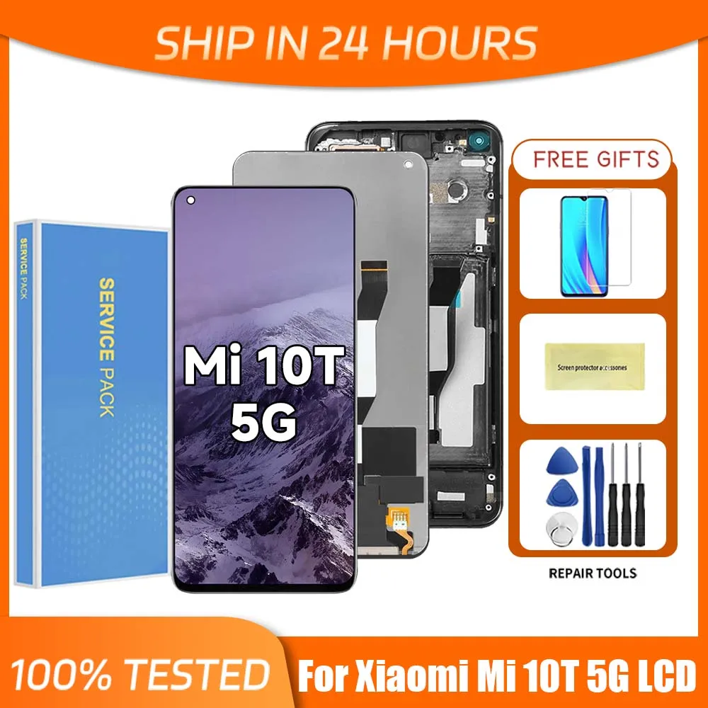 ЖК-дисплей с сенсорным экраном и дигитайзером в сборе для Xiaomi Mi 10T 5G 6 67 ''для