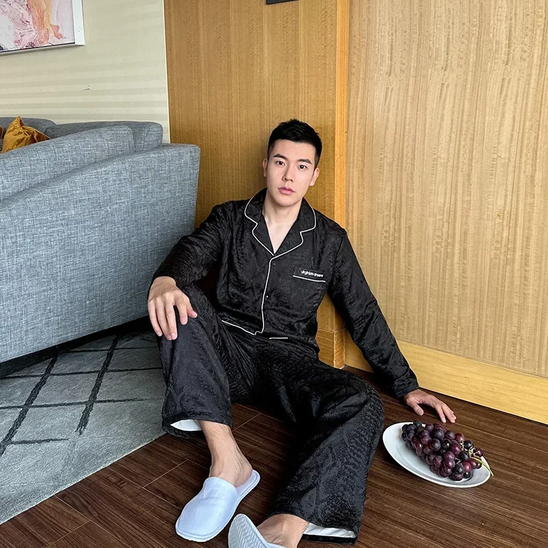 24-летние новые черные атласные бархатные мужские брюки Aurora с длинными рукавами