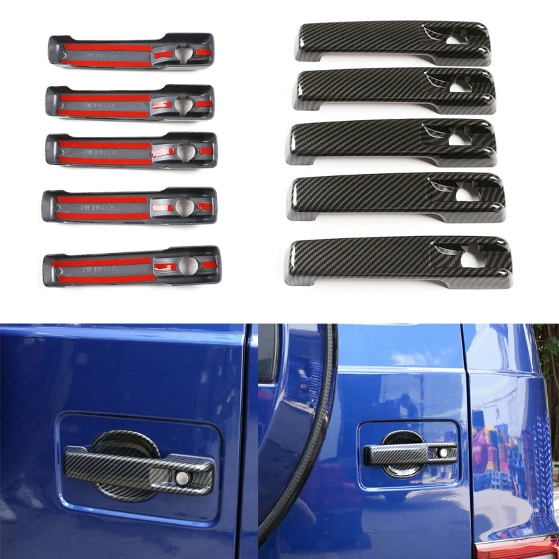 

For Mercedes Benz G Class W461 W463 2018-2021 Carbon Fiber Car Exterior Door Handle Cover Trim Frame Sticker Refit Accessoriess
