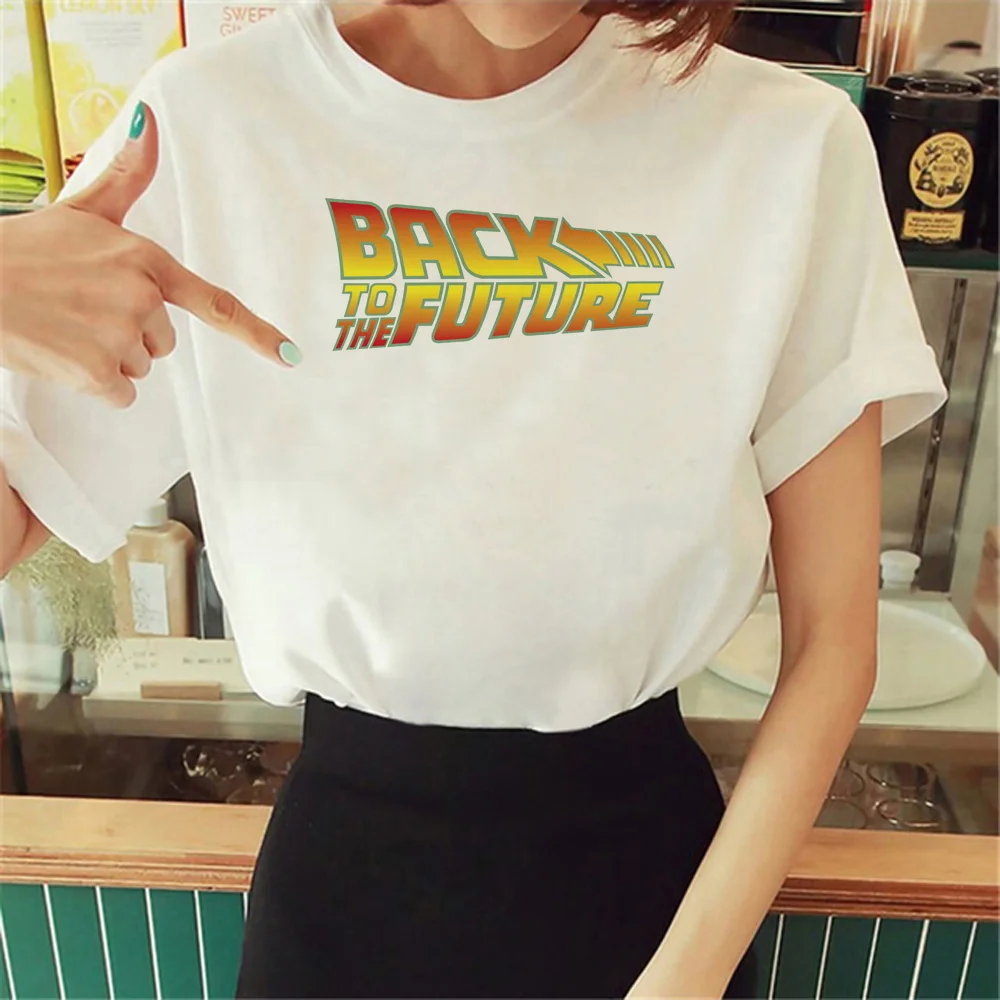 

Back To The Future tshirt women graphic summer anime top female designer 2000s manga clothes