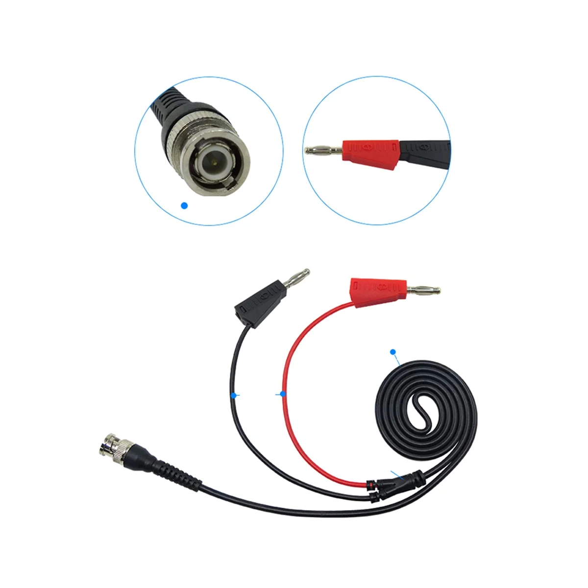 P1009 BNC-двойной 4 мм Штабелируемый испытательный провод с банановым штекером
