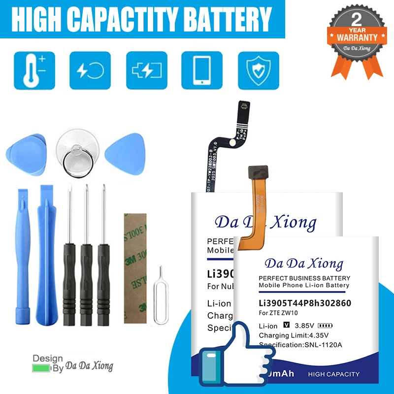 DaDaXiong Li3804T44P8h 292652 Li3904T44P6h 282455 Li3905T44P8h 302860 Аккумулятор для ZTE Nubia ZW10 SW1003 + Инструмент