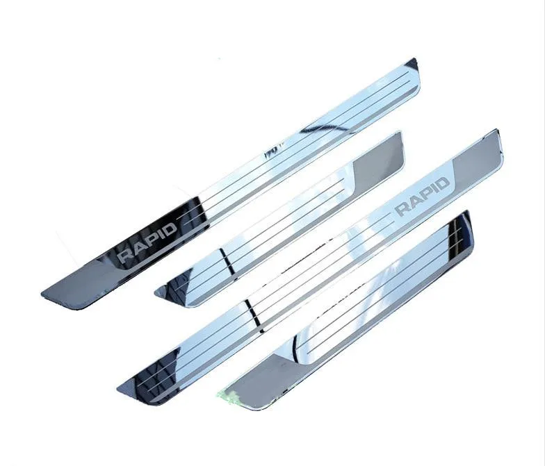 

For Skoda Rapid 2013-2021 stainless steel car threshold guard plate Welcome pedal anti-scratch protection car accessories