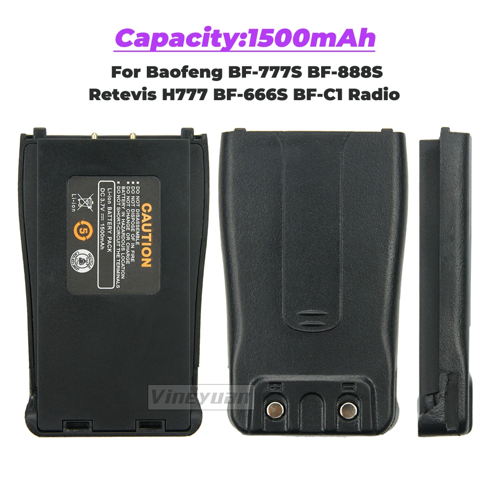 2XBAOFENG BF888S BL-1 1500 мАч 3 7 В литий-ионный аккумулятор для Baofeng BF-888S BF-777S BF-666S Retevis H777