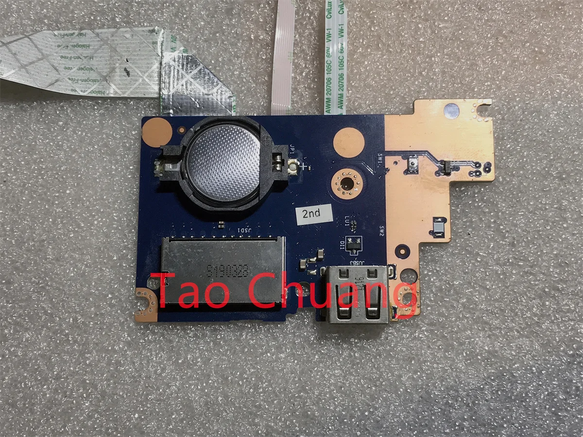 Для DELL Inspiron 5493 USB-устройство чтения карт кнопка включения питания плата LS-G718P