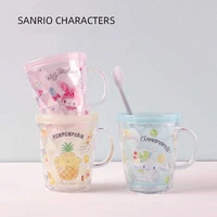kawaii sanrio mouthwash cup cartoon mymelody cinnamoroll pompom purin double printing student washing and brushing cup