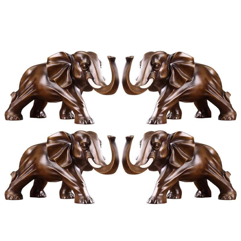 

Miniature Garden Decoration Resin Elephant Figurine Home Statue Crafts Office Living Room Feng Shui Elephant Decor