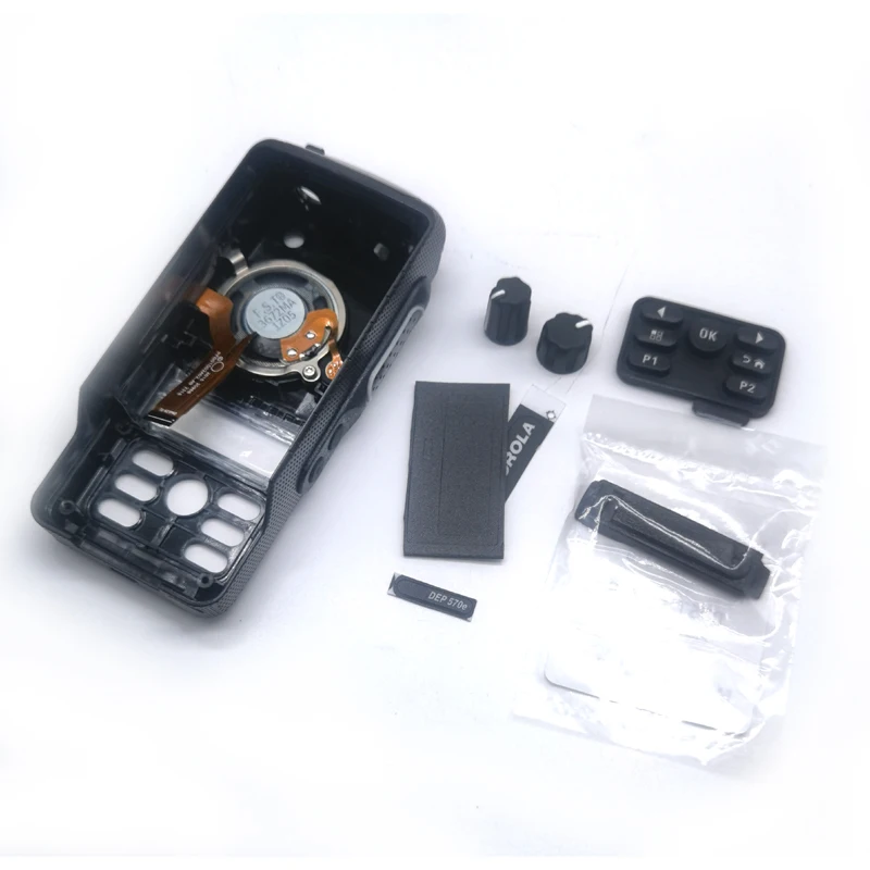 Front Panel Cover Case Housing w/ Horn Volume Channel Knobs Repair Kits for Motorola Radio XiR P6620i DEP570e XPR3500e DP2600e