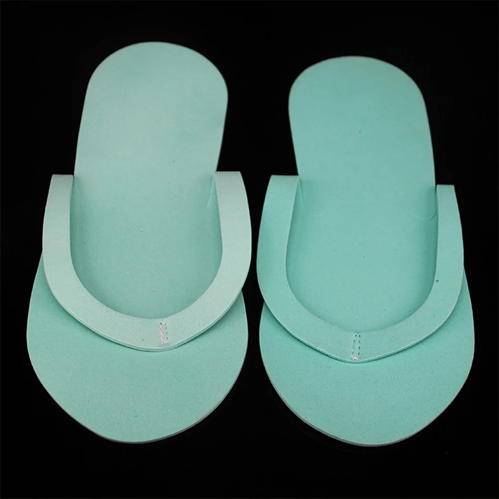 

12 Pair Disposable EVA Slipper Hotel Single Use Slippers Travel Environment Slippers (Random Color)