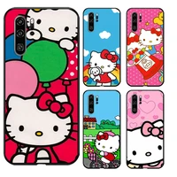 hello kitty 2022 phone cases for huawei honor p20 p20 lite p20 pro p30 lite huawei honor p30 p30 pro soft tpu back cover funda