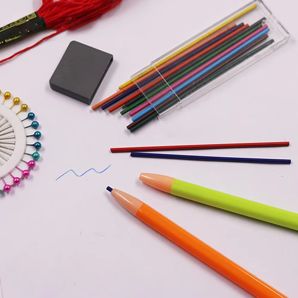 12 шт. маркер для ткани мел многоразовые краветы набор карандашей мела держатель