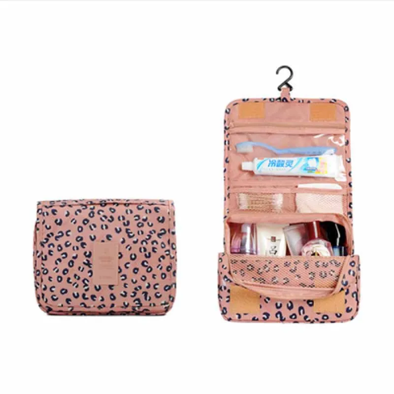 

Travel Supplies Toiletries Bag Hook Waterproof Cosmetic Bag Printing Hanging Bathroom Accessories Storage Bag