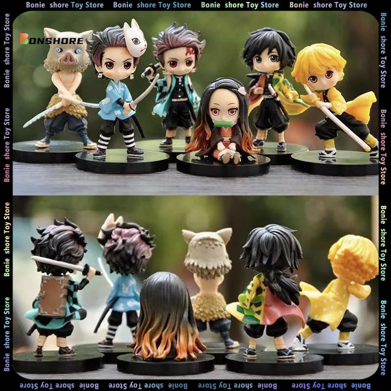 

6 шт./набор, фигурки из аниме «рассекающий демонов», 7 см