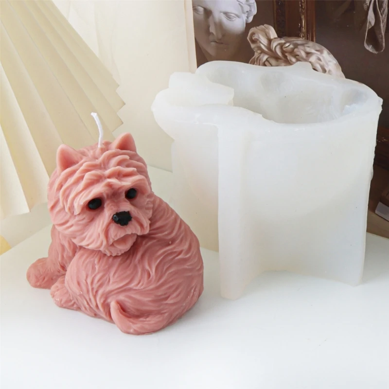 Формы для свечей в виде животных силиконовые формы собак эпоксидной смолы Прямая