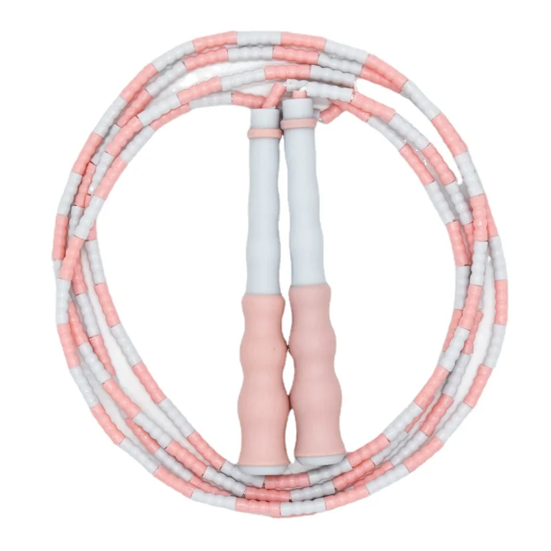 

2.8M Skill Jumping Bamboo Jump Rope PVC Beginners Adult Children Soft Beaded No Tangle Segmented Fitness Jump Rope